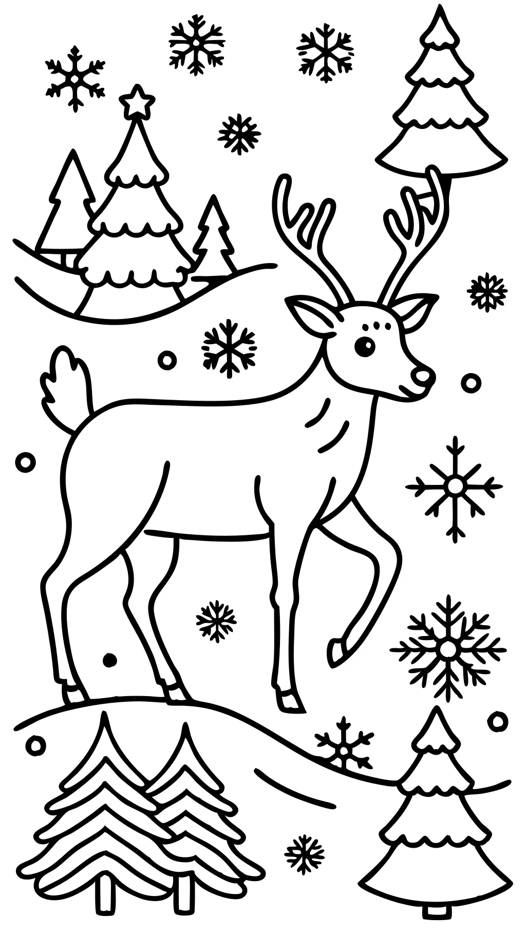 reindeer color pages